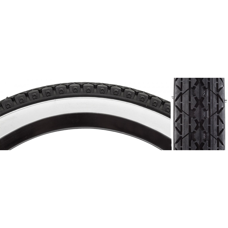 Sunlite Gravel Tire Cruiser CST241 26x2x13/4 S7 Clincher Wire TPI 40 Black/Wht Reflective