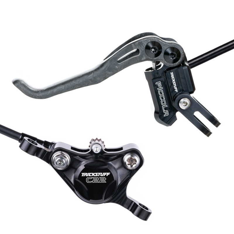 Trickstuff Piccola Brakeset, Black, Kevlar Hose Front 900mm – Rear 1700mm, C22 Caliper