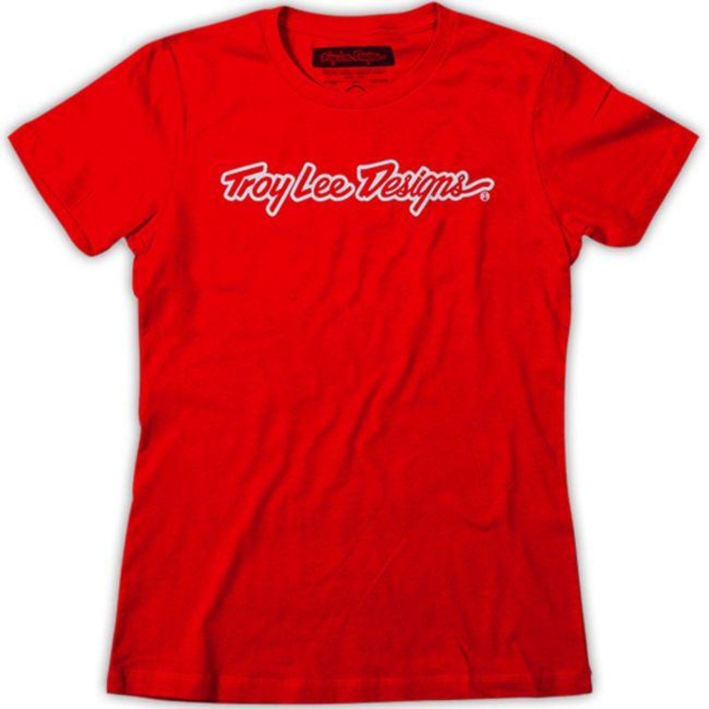 Troy Lee Designs Signature Tee – Womens – Red Red Large