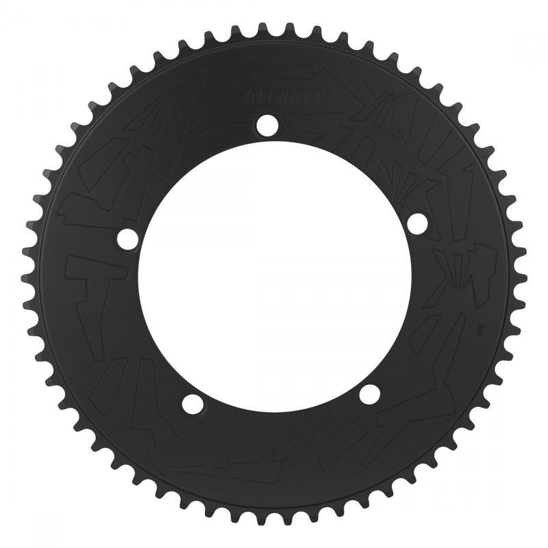 Affinity Pro Track Chainring 57t 144 BCD 5-Bolt Aluminum Hard Anodized Black