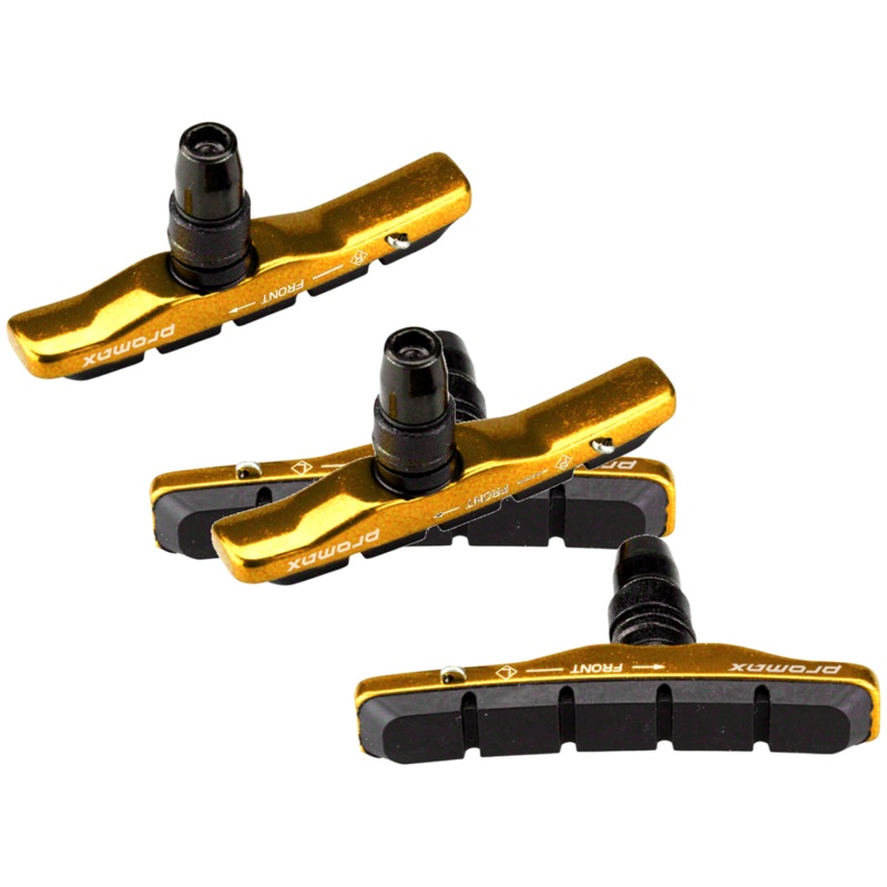 Promax B-1 Cartridge Brake Pads – 70mm Gold for Linear Pull Bikes | Easy Swap, Vibrant Color & Durable Performance