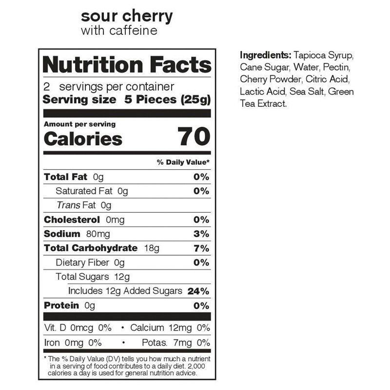 Skratch Labs Sport Energy Chews  Sour Cherry, Muscle Fuel & Performance Boosting, Dentist-Friendly, Easy-to-Digest, 10-Pack CHERRY CAF SOUR
