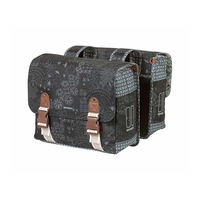 Basil Bohme Double Pannier Bag – Gray Gray