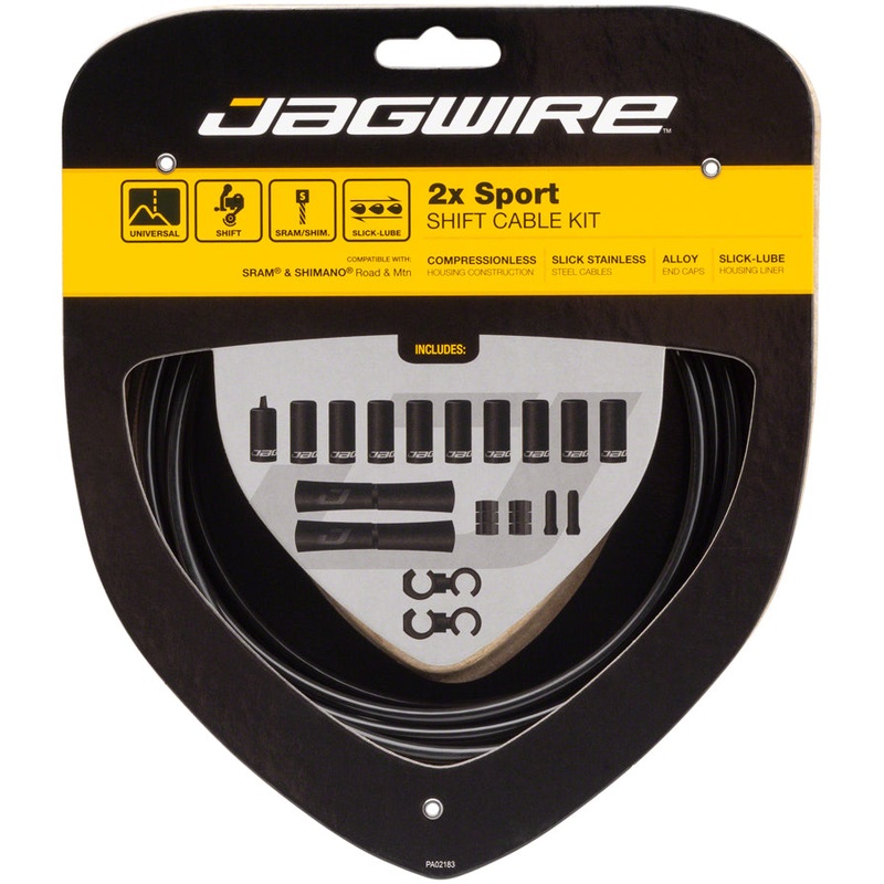 Jagwire 2x Sport Shift Cable Kit SRAM/Shimano Black