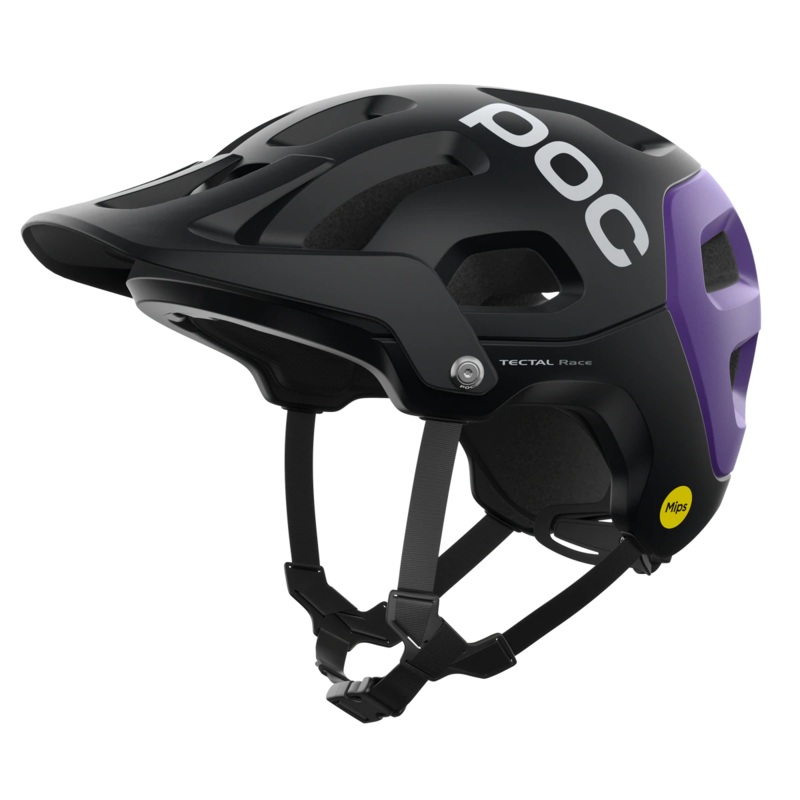 POC Tectal Race MIPS MTB Helmet – Uranium Black-Sapphire Purple Metallic-Matt Uranium Black – Sapphire Purple Metallic – Matt Small