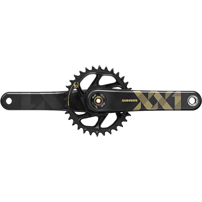 SRAM XX1 Eagle Carbon Boost Crankset – 170mm, 12-Speed, 34t, Direct Mount, DUB Spindle Interface, Black/Gold