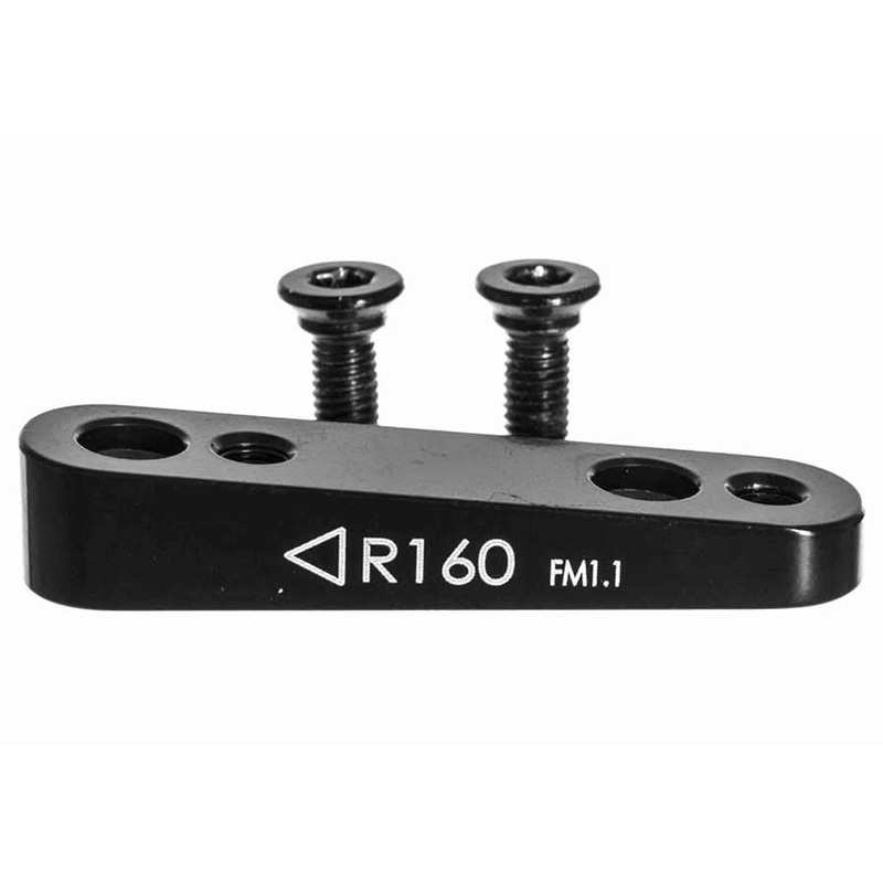 TRP Flat Mount Caliper Adaptors Black Flat Mount to Post – 160mm Front
