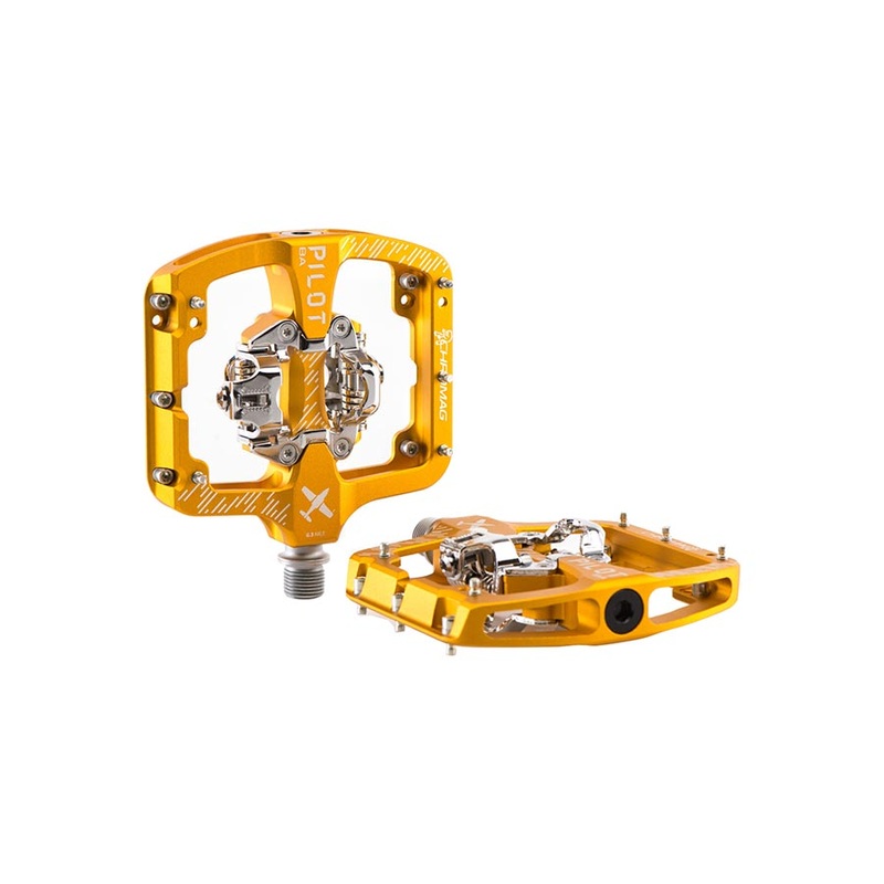 Chromag Pilot BA Pedals Body: Alloy, Spindle: Cr-Mo, 9/16”, Gold