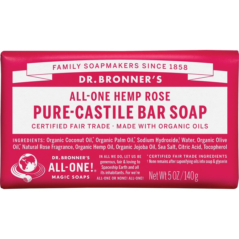 Dr. Bronner’s Rose Liquid Soap: All-in-One Bar Soap and Shampoo Combo
