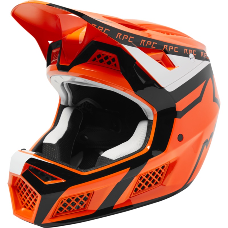 Fox Racing Rampage Pro Carbon MIPS Full Face Helmet – Divide – Flo Orange Flo Orange Small