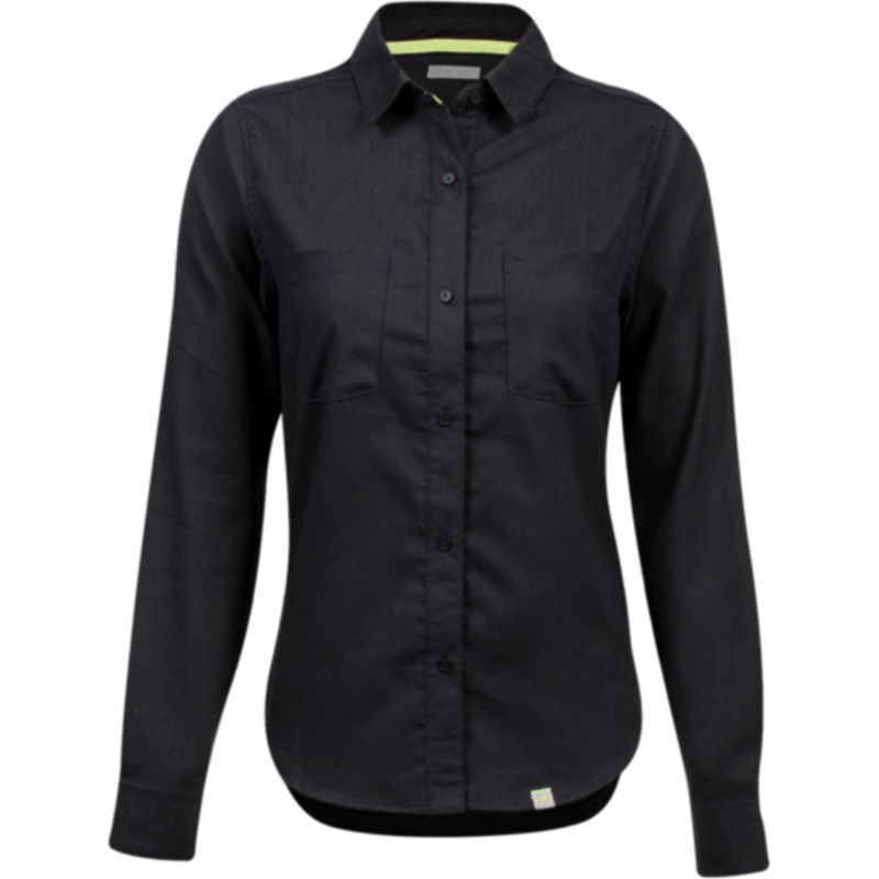 Pearl Izumi Rove Long Sleeve Shirt – Womens – Black-Phantom Weave Black – Phantom Weave Medium