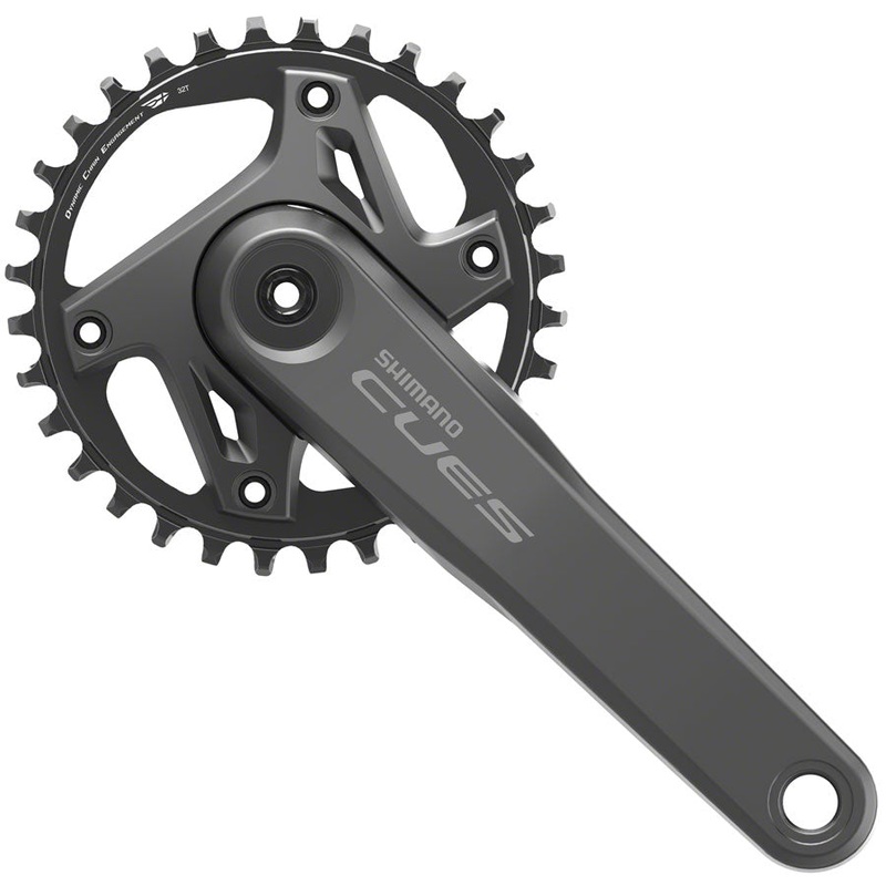 Shimano CUES FC-U6000-1 Crankset – 170mm 9/10/11-Speed 32t Asymmetric 96 BCD Hollowtech II BLK