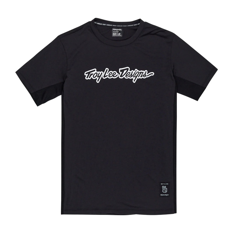 Troy Lee Designs Skyline Short Sleeve Ride Tee – Signature – Black Black Small