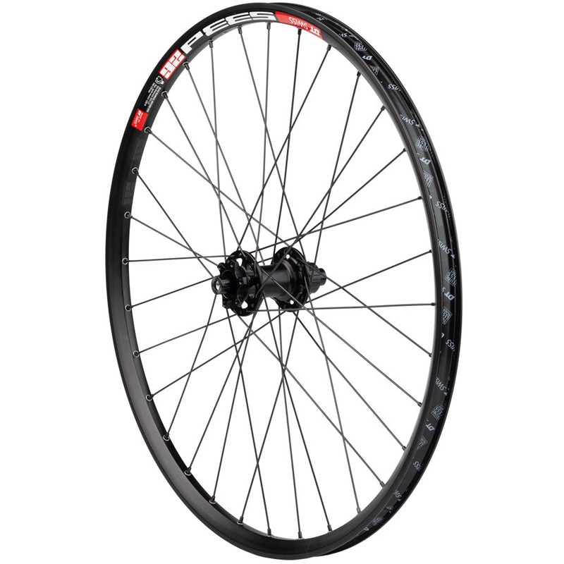 Quality Wheels Bear Pawls / DT Swiss E593 Rear Wheel – 26″, 10 x 135mm Bolt-On, 6-Bolt, 13T Single-Speed, Black, 32H