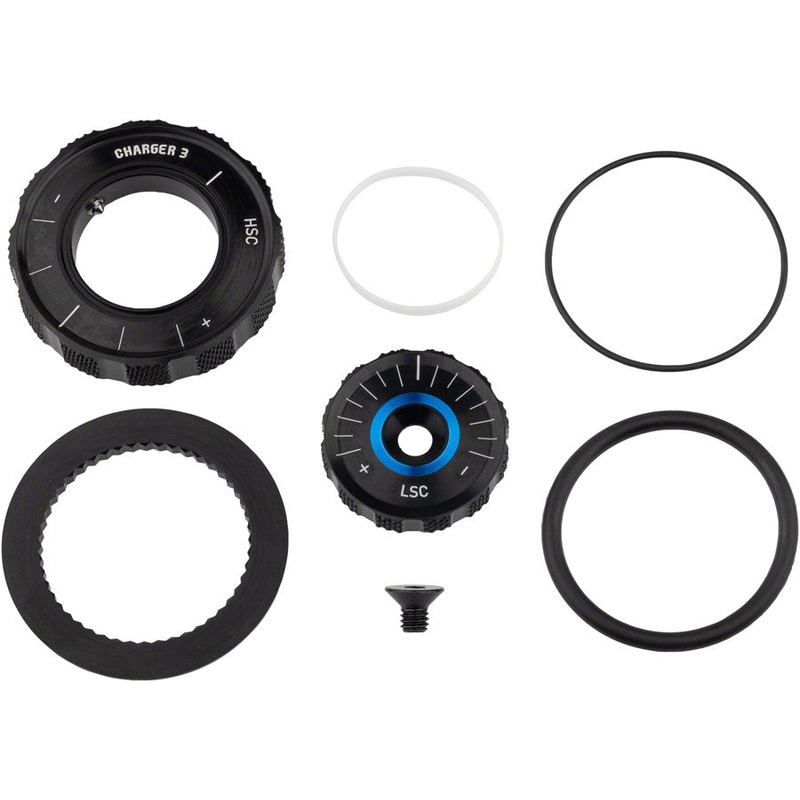 RockShox Compression Damper Knob Kit – Crown, Lyrik Select+/Ult D1+ (2023+), Pike Select+/Ult C1+ (2023+)