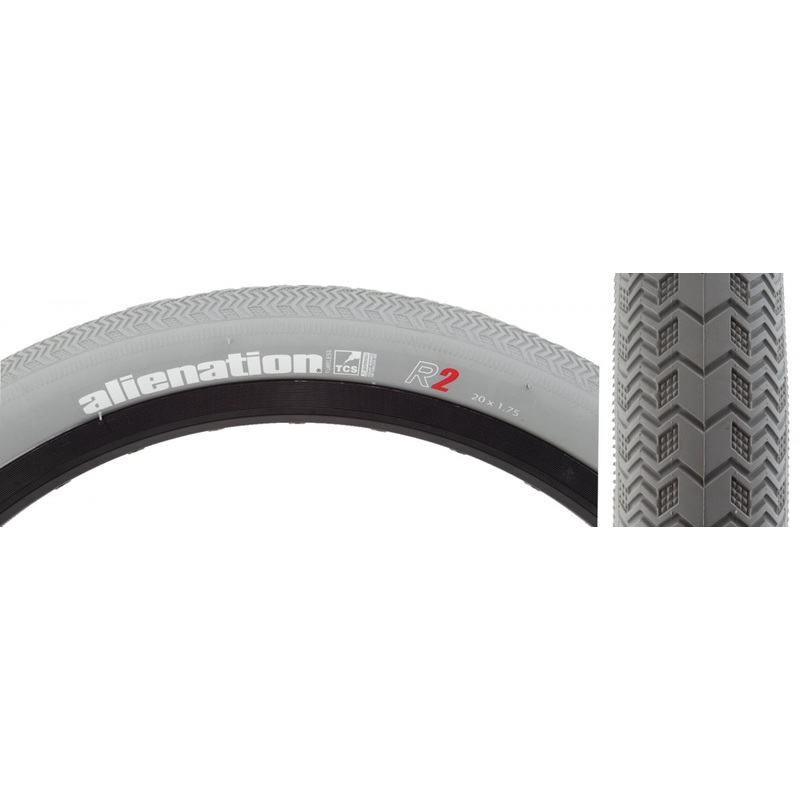 Alienation TCS R2 Tire Tubeless Folding Dual Compound Gray 120TPI 20×1.75