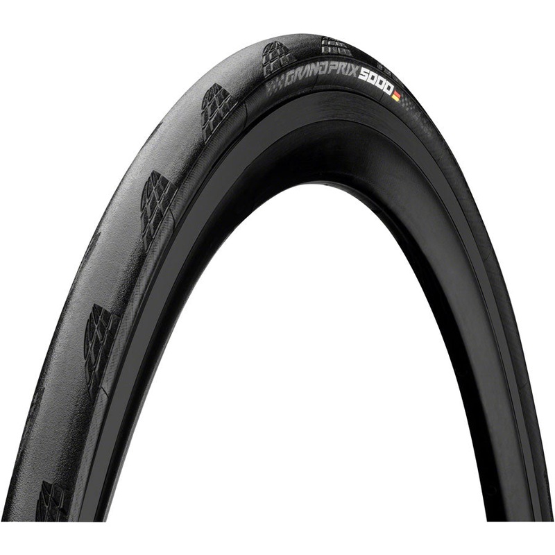 Continental Grand Prix 5000 Tire – 700 x 25, Clincher, Folding, Black, BlackChili, Vectran Breaker, LazerGrip, ACT