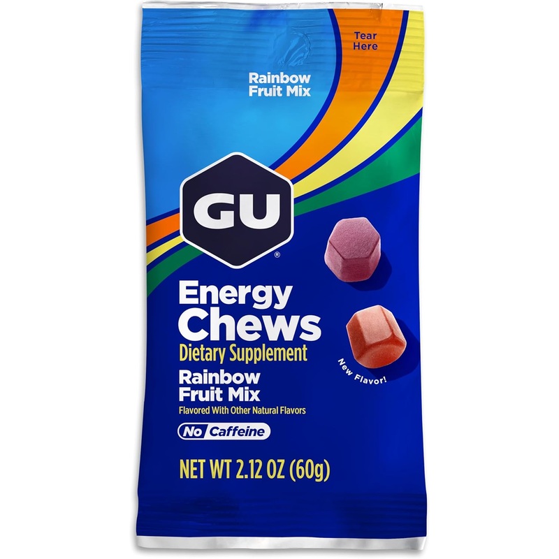 GU Energy Chews Double Serving Bag – Rainbow Mix Rainbow Mix 12 Pack