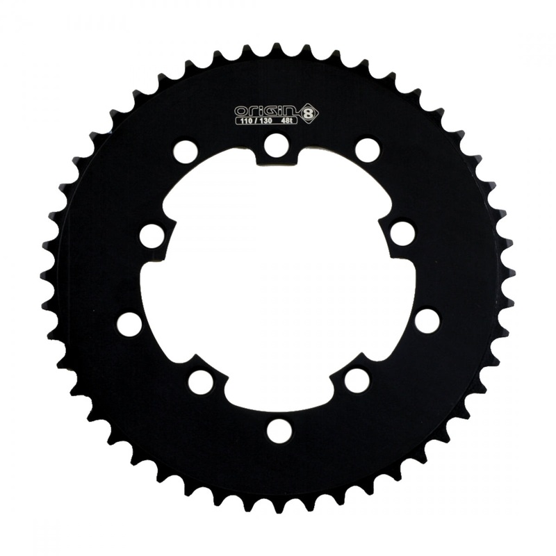 Origin8 Single Speed Chainring 48T 110mm/130mm 5-bolt Black Made in USA