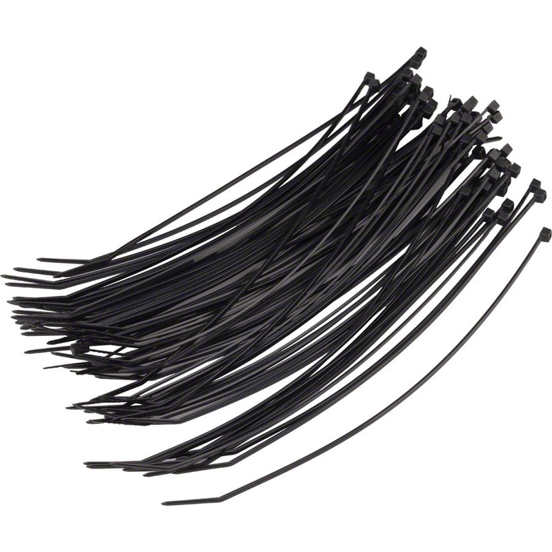 Wheels Manufacturing Zip Ties Black 200 x 2.5mm Tie Length 200mm 100 count