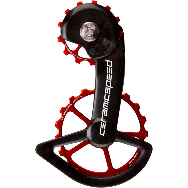 CeramicSpeed OSPW Pulley Wheel System Shimano 9100/9150 8000 SS/8050 SS – Alloy Pulley Carbon Cage Red