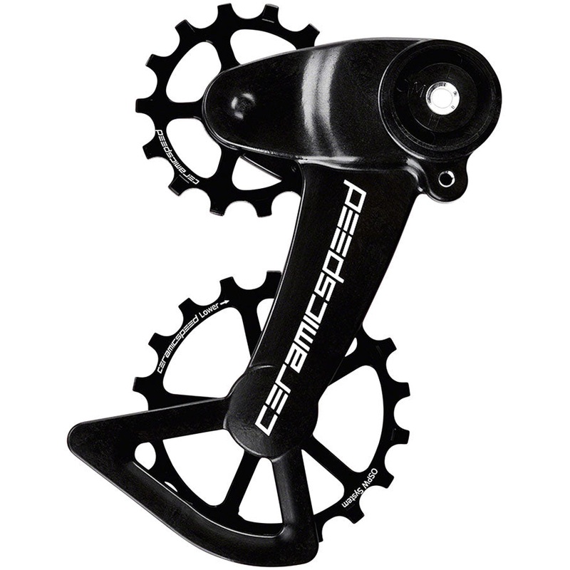 CeramicSpeed OSPW X Pulley Wheel System SRAM Eagle AXS – Coated Races Alloy Pulley Carbon Cage BLK