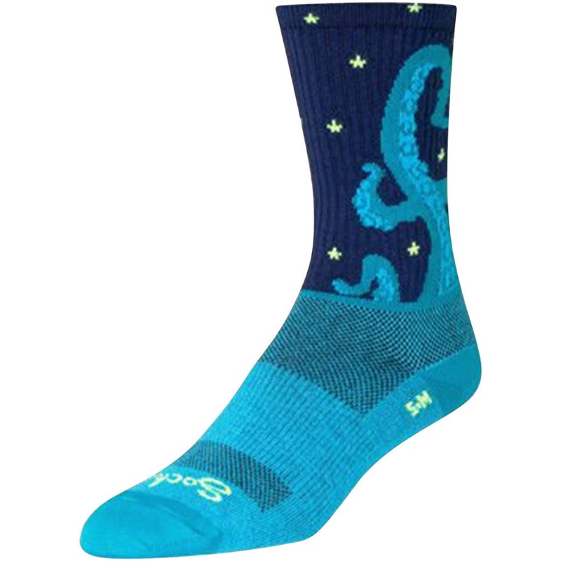 SockGuy Crew Kraken Socks – 6″ Blue Small/Medium
