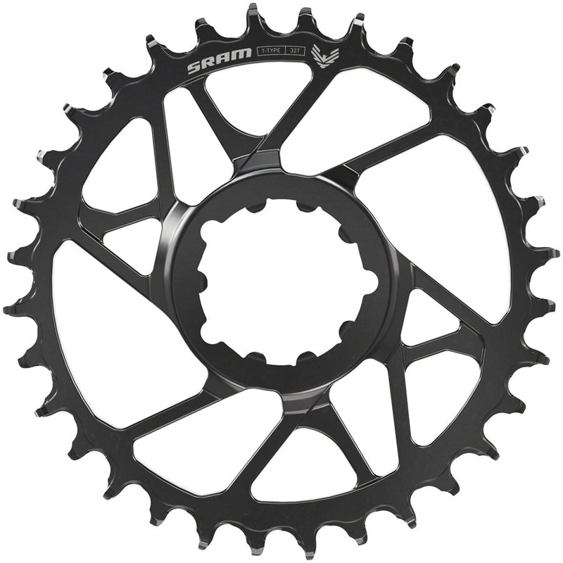 SRAM Eagle 70 T-Type Direct Mount Chainring – 34t, 12-Speed, 3-Bolt Direct Mount, 3mm Offset, Steel, Black