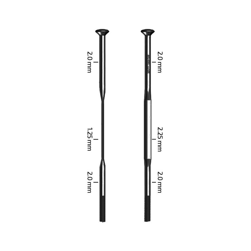 Zipp Sapim CX-Sprint Straight Pull Spokes & Nipples 226mm Black – High-Performance Bicycle Wheel Components 226