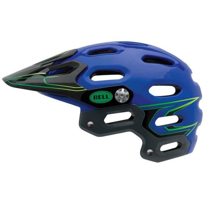 Bell Super MTB Helmet – Blue-Green Moto Blue – Green Moto Small