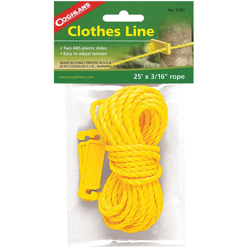Coghlans Clothes Line: Durable 25′ x 3/16″ Clothesline for Easy Laundry Drying