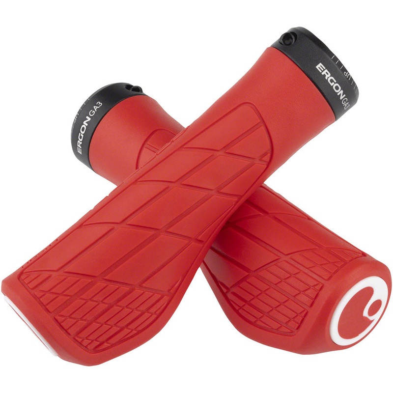 Ergon GA3 Grips – Risky Red, Lock-On, Large