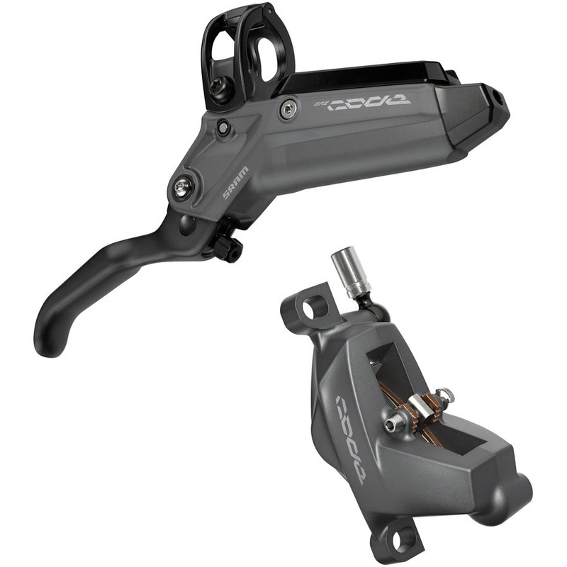 SRAM Code Bronze Stealth Disc Brake and Lever – Rear, Post Mount, 4-Piston, Aluminum Lever, SS Hardware, Dark Polar, C1