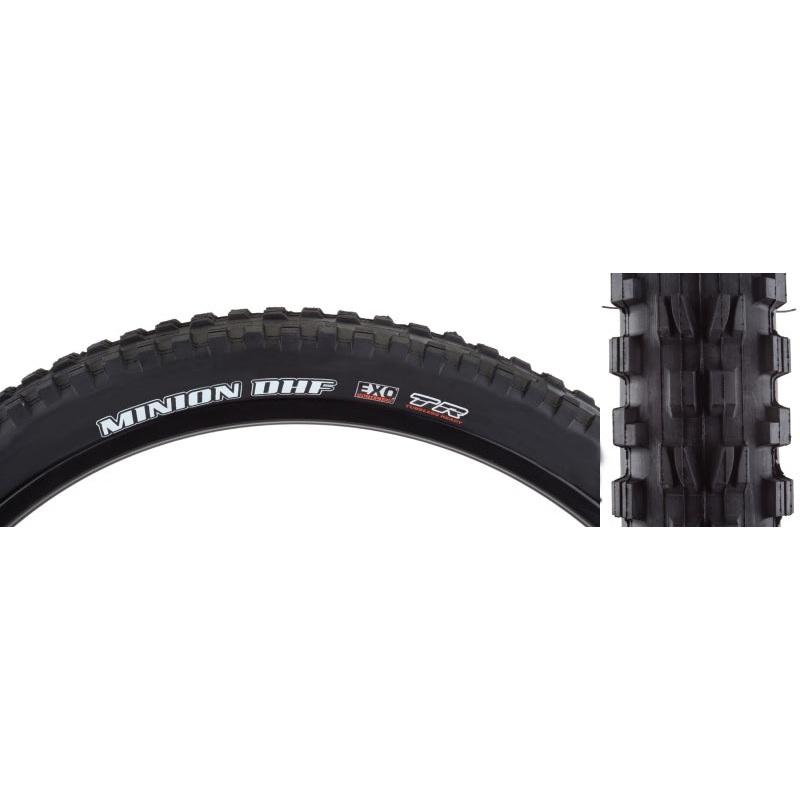 Maxxis Minion DHF Tire – 29 x 2.3 Tubeless Folding Black Dual EXO