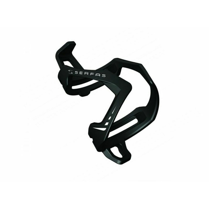 Serfas Switch-Hitter Nylon Water Bottle Cage – Matt Black Matt Black Left/Right/Center