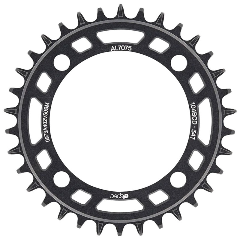 e*thirteen Helix e*spec Chainring, 104BCD AL Direct Mount, 34T, Black