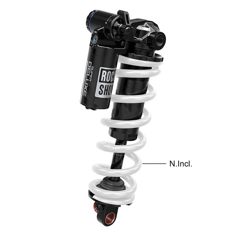 RockShox Super Deluxe Ultimate Coil RC2T Rear shock 185×47.5 Shaft Eyelet: Standard Body Eyelet: Trunnion Linear Reb/Low Comp Adj Hydraulic Bottom Out 320lb Threshold