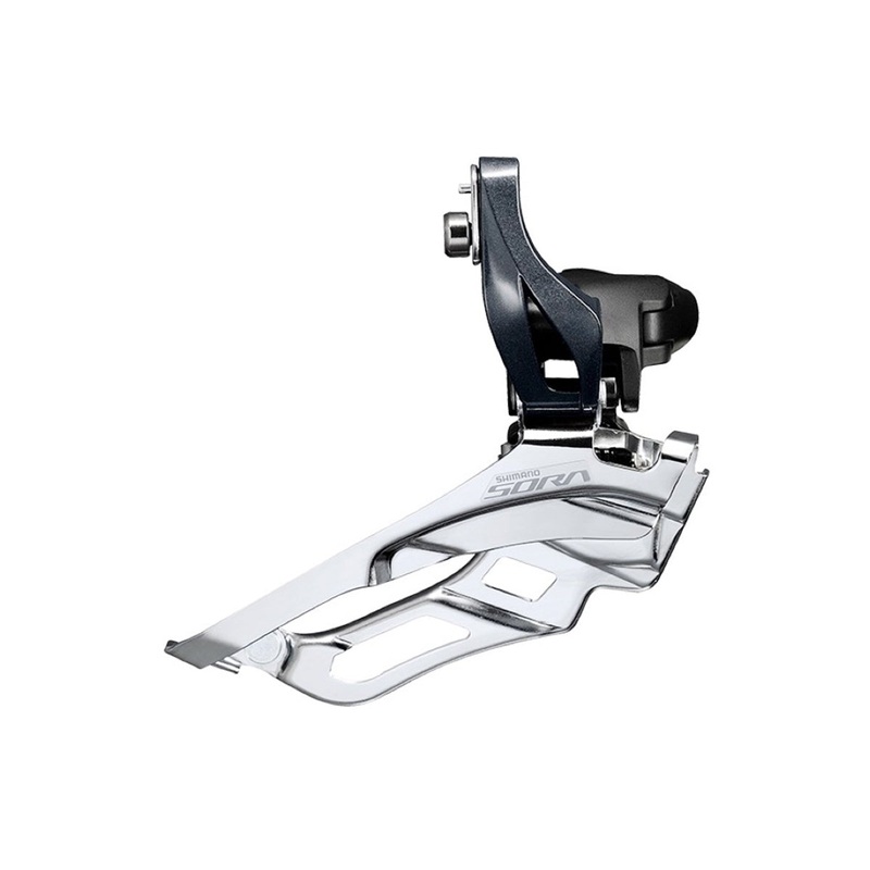 Shimano Sora R3030 9 Spd Triple Front Derailleur – Black Black 28.6mm/31.8mm/34.9mm