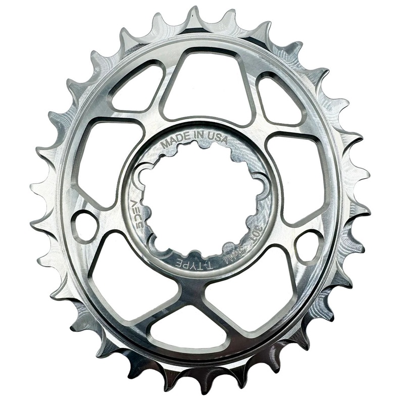 T-Type Oval 3-Bolt Chainring Black 30t 3mm
