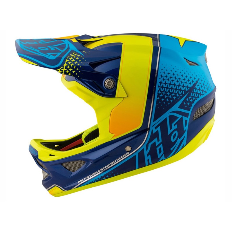 Troy Lee Designs D3 Composite Full Face Helmet – Starburst Yellow Starburst Yellow X-Small