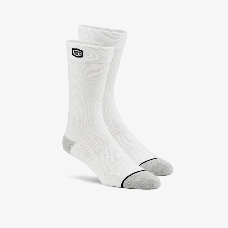 100% Solid Casual Sock – White White Small/Medium