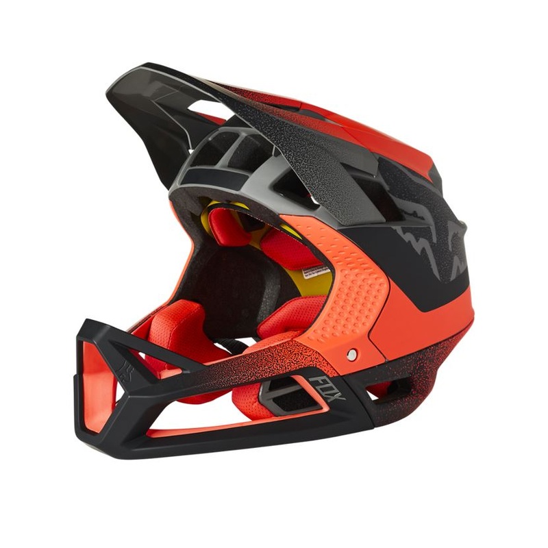 Fox Racing Proframe Full-Face Helmet – White/Red/Black, Medium