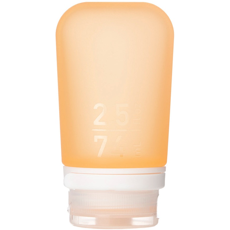 Humangear Gotoob+ Medium Orange Travel Containers – Leakproof Silicone Squeeze Bottles for Travel