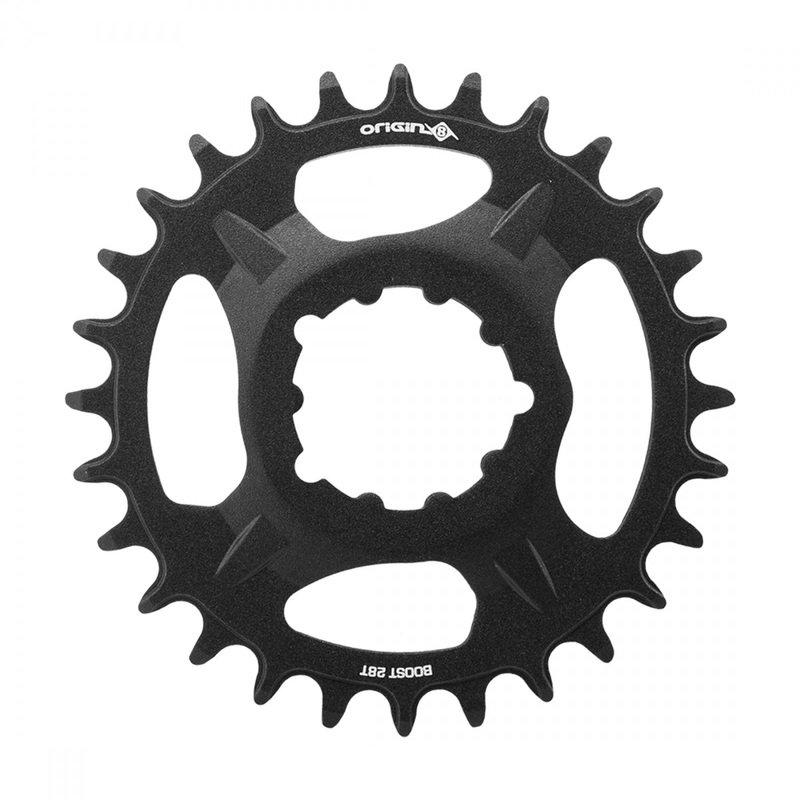 Origin8 Thruster Boost/Fat Direct Mount Alloy 28T-32T Narrow/Wide Chainrings for 10/11/12-Speed MTB, Chain Retention, SRAM 3-Bolt Compatibility 28T