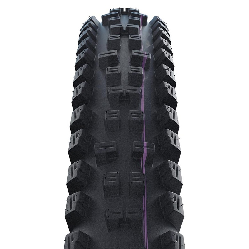 Schwalbe Tacky Chan Tire – 29 x 2.40 Tubeless Folding BLK Evolution Line Super Downhill Addix Ultra Soft E-50