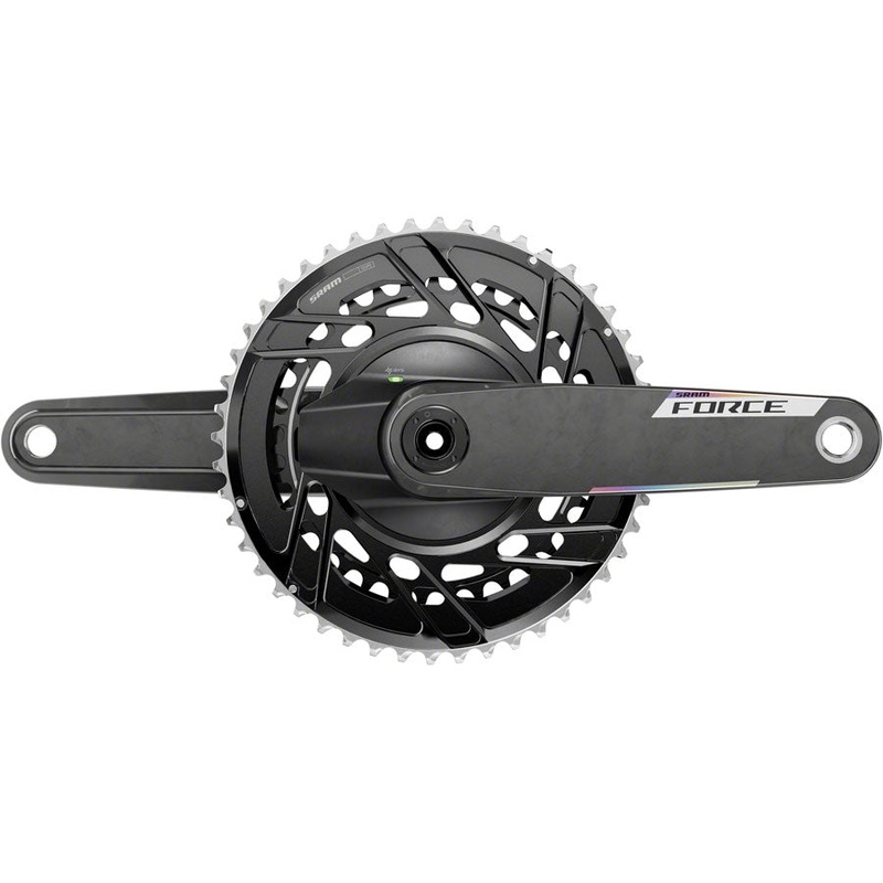 SRAM Force AXS Power Meter Crankset – 175mm, 12-Speed, 50/37t Thread Mount, 8-Bolt PM Spider, DUB Spindle, Carbon, E1