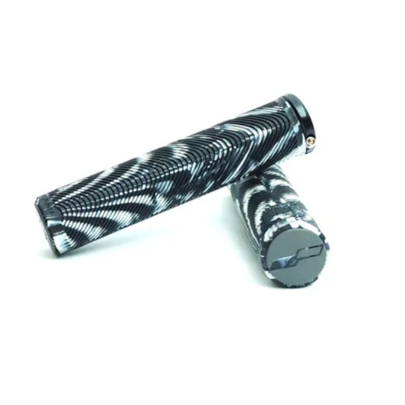 The Sensus Cloudwave Lock-On MTB Grip – EMJ Signature – Black-White Swirl Black – White Swirl