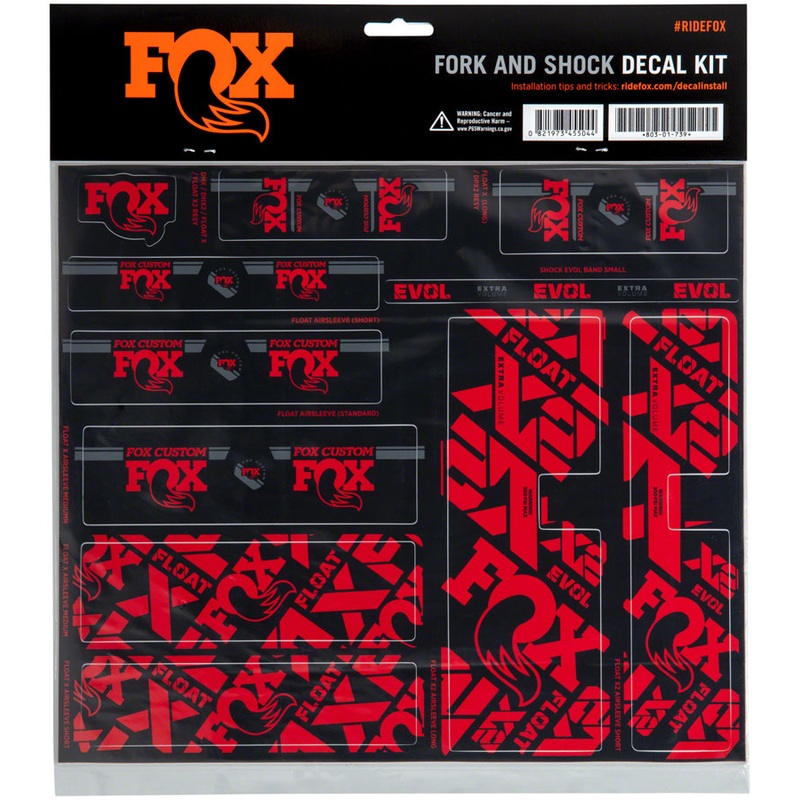 FOX Fork and Shock Decal Kit – Red
