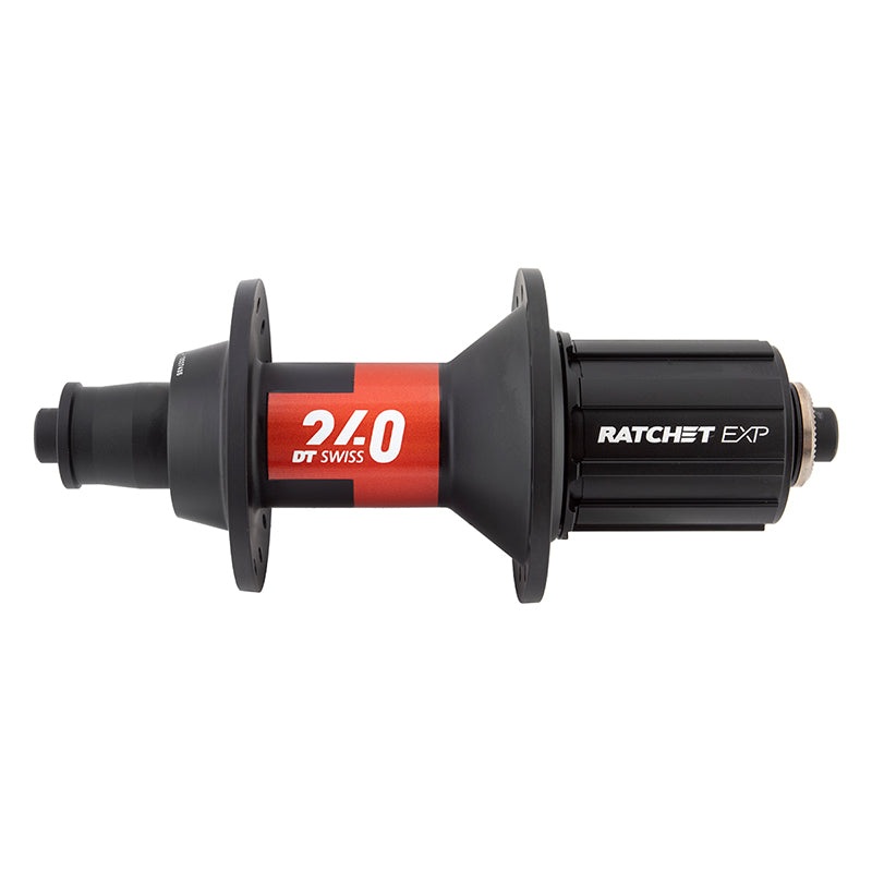 DT Swiss 240 EXP Rear Hub – QR x 130mm Rim Brake HG 11 Road BLK/Red 28H 36pt