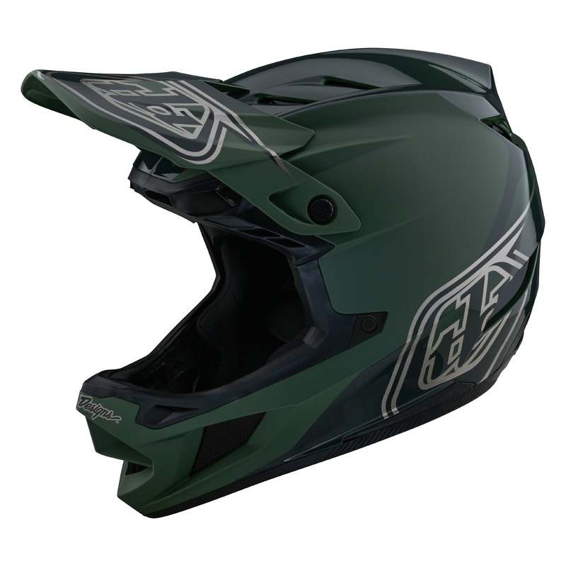 Troy Lee Designs D4 Polyacrylite Full Face Helmet with MIPS – Shadow – Olive Olive X-Small